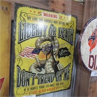 Liberty or death sign