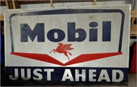 SST Mobil Just Ahead sign