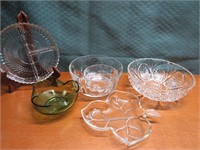 VARIETY OF DISHES/ CRYSTAL BOWL