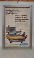 Chevrolet framed poster