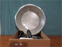 DISH PAN & VARIETY OF KITCHEN UTENSILS