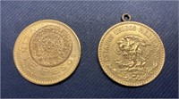 1918 & 1919 MEXICAN 20 PESO GOLD COINS,