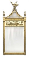 FEDERAL STYLE EAGLE CRESTED GILTWOOD MIRROR