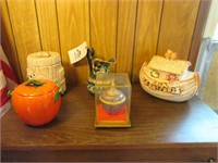 Cookie Jars, Pitcher, Hand Painted Dish, Etc.