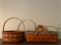 2 Handwoven Longaberger Baskets