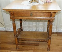 ANTIQUE WOOD TABLE, ORNATE
