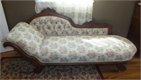 ANTIQUE UPHOLSTERED FAINTING COUCH