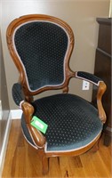 HIGH BACKED ANTIQUE CHAIR*