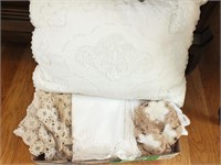 VINTAGE DOILIES AND PILLOW