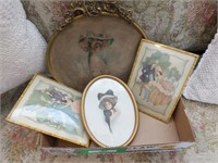 ANTIQUE PICTURES IN FRAMES