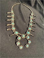 Antique squash blossom necklace Navajo design