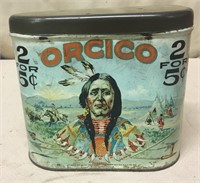 Orcico Cigar Tin, 1919, 6"L