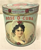 Rose - O - Cuba Cannister Tin
