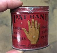 Pat Hand Oval Tin
