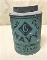 Navy Gail & Ax Cannister Tin, Baltimore