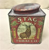 Stag Square Cannister Tin, 4"L