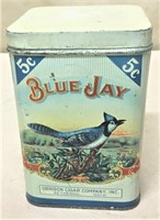 Blue Jay Cigar Tin, 5"H