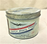 Daily Mail Cigarette Tin 4 1/4"dia