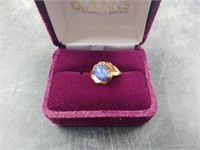 14K Ring with Blue Stone