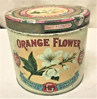 Orange Flower Cigar Canister