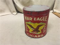 Red War Eagle Cigar Canister