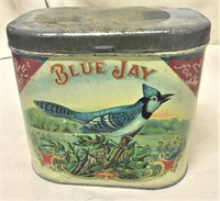 Blue Jay Cigar Tin, 6" Oval