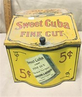 Sweet Cuba Yellow Store Display Tin