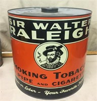 Large Sir Walter Raleigh Store Display Tin