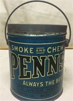 Penns Tobacco Cylinder Pail 6 1/4"H