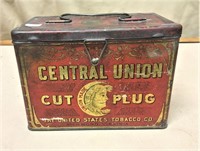 Central Union Cut Plug Lunch Box tin