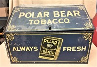 Polar Bear Tobacco Store Tin, 18"L