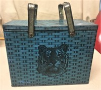 Blue Tiger Lunch box tin