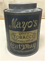 Mayo's Tobacco "Oatmeal" Canister Tin