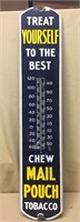Porcelain Mail Pouch Thermometer 40"H