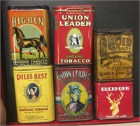 (6) Misc. Tobacco Pocket Tins, Various Condition