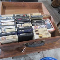 Eight track in wood box