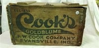 Cook's Goldblume Beer Wood Crate