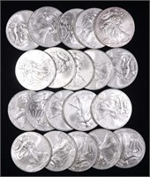 2011 BU Silver Eagle Bullion Coin Roll (20)