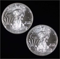 2017 BU Silver Eagle Bullion Coins (2)