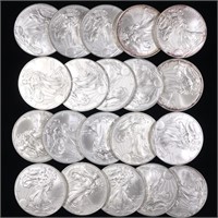 2012 BU Silver Eagle Bullion Coin Roll (20)