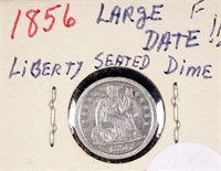 1856 Seated Liberty Dime (Large Date) - TOUGH date