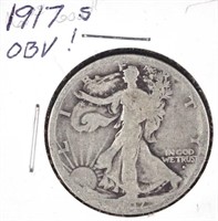 1917-s [obv] Walking Liberty Half Dollar - KEY