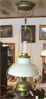 Oil Hanging Aladdin Brass Lamp 33" Long