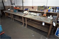 (3) Steel Work Benches (72"x34") w/ Contents