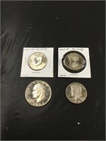 Eisenhower and Kennedy coins uncirculated and