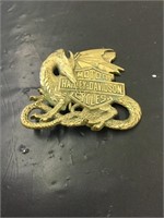 Vintage brass Harley Davidson motorcycles belt