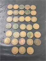 33 Indian head pennies