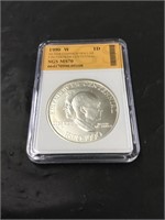 1990 Eisenhower silver dollar