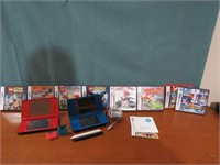 2 NINTENDO DS GAME STATIONS + 8 GAMES & CHARGER