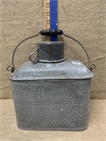 Gray Graniteware Lunch Pail with cup and insert